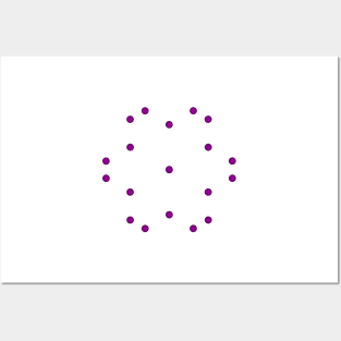 geometron purple f134 dots Posters and Art